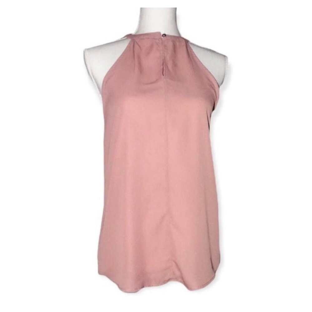 Charlotte Russe Pink Sleeveless Halter Neck Tank Top Women Small
